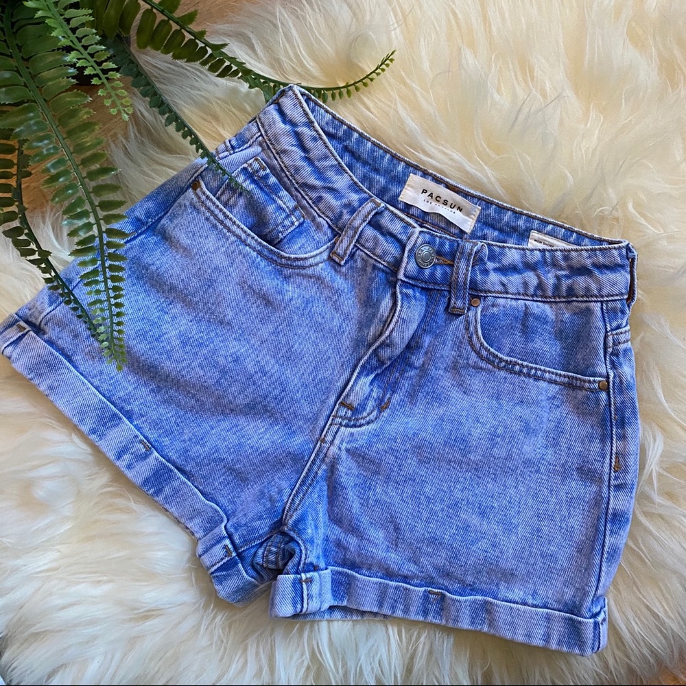 SOLD - PacSun June Blue Denim Mom Shorts